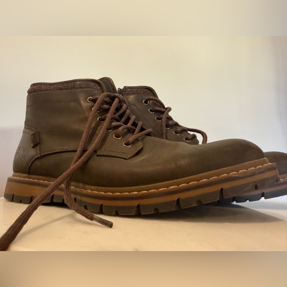 Denver Hayes Dark Brown Lace-Up Men's Work Boots
